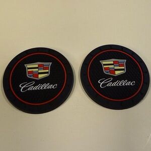 Cadillac Car Cup Coasters in Black Set of 2 NWT